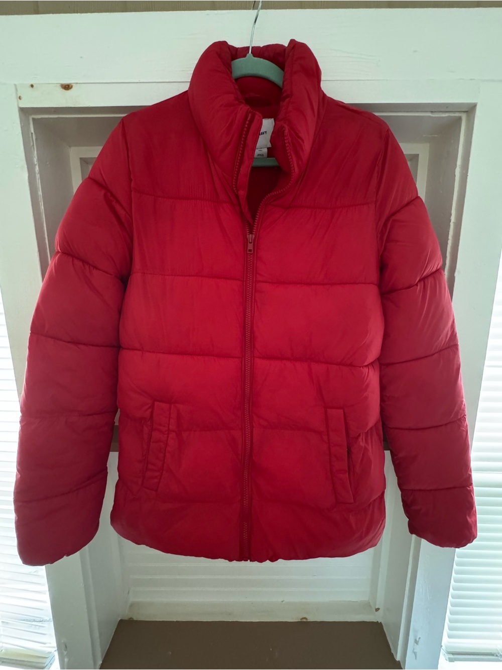 Old Navy Red Quilted Puffer Jacket